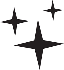 Sparkle star icon. Retro futuristic sparkle vector isolated on transparent background. Shining sparkle icon, Blink twinkle star shape concept. Abstract cool shine effect sign vector design.