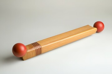 Cricket bat with ball & wickets