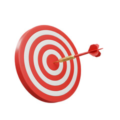 Bullseye Target with Dart