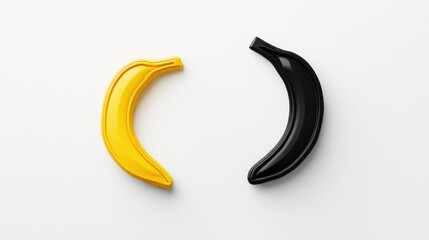 Naklejka premium Bananas - Contrasting Colors - Studio Shot