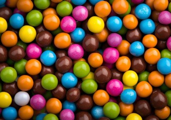 Obraz premium pile of colorful candy balls background texture