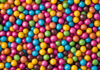 collection of colorful candy balls close up texture