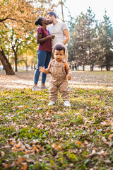 Fototapeta premium First Steps in Autumn Splendor