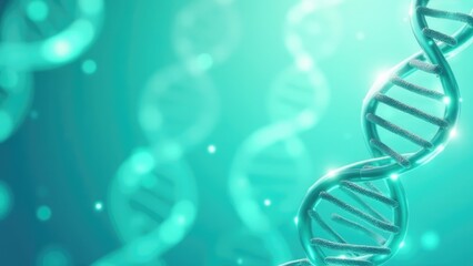 Explore the intricate structure of DNA to understand genetic information and its essential role in living organisms in a detailed, futuristic design. Generative AI