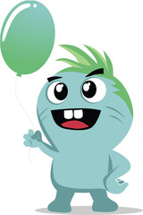 Vector character illustration cute monster kid design