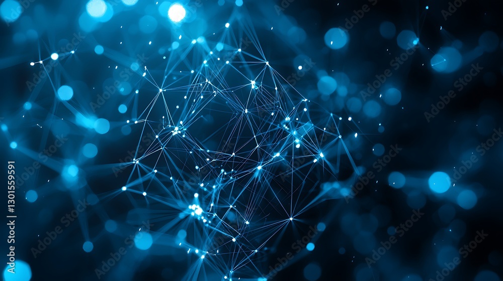Poster abstract network graphic, digital connection