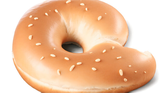 Sweet treat, baked pastry, bagel with topping, delicious bread, food photography, breakfast ite