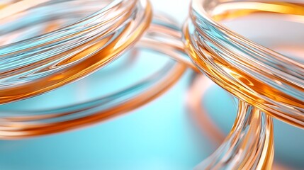 Abstract rings on a soft pastel background