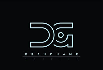 DG Technology Letter  Logo Template. This tech letter logo is a graphic mark that uses letters to represent a technology company.