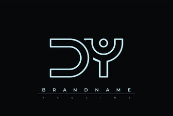 DY Technology Letter  Logo Template. This tech letter logo is a graphic mark that uses letters to represent a technology company.