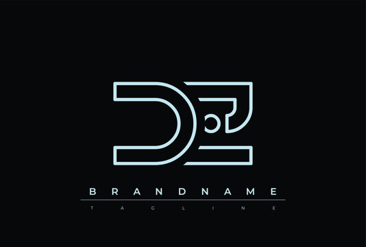 DZ Technology Letter  Logo Template. This tech letter logo is a graphic mark that uses letters to represent a technology company.