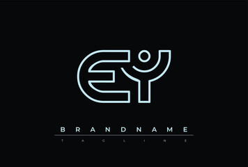 EY Technology Letter  Logo Template. This tech letter logo is a graphic mark that uses letters to represent a technology company.