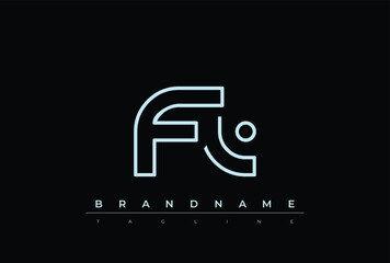 FL Technology Letter  Logo Template. This tech letter logo is a graphic mark that uses letters to represent a technology company.