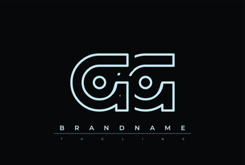 GG Technology Letter  Logo Template. This tech letter logo is a graphic mark that uses letters to represent a technology company.
