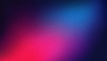 Abstract dark grainy gradient background, blue purple red pink glowing noise texture, retro banner poster cover design