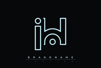 JH Technology Letter  Logo Template. This tech letter logo is a graphic mark that uses letters to represent a technology company.