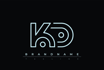 KD Technology Letter  Logo Template. This tech letter logo is a graphic mark that uses letters to represent a technology company.