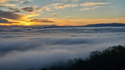 sunrise over the mountains