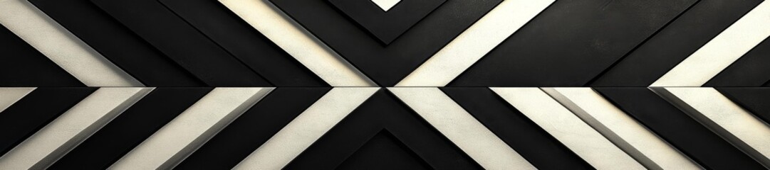 Abstract Black and White Geometric Pattern with Clean Lines. Generative AI
