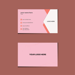Modern Creative business card and name card horizontal simple clean template vector illustration