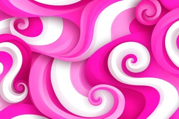 Obraz premium Pink and White Swirling Abstract Design - Abstract swirls of pink and white, symbolizing energy, fluidity, movement, dreams, and feminine energy. A vibrant and dynamic design