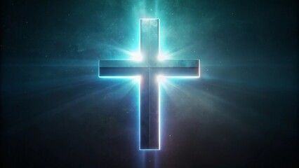 Fototapeta premium Glowing Cross Symbol
