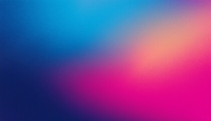 Obraz premium Blue pink vibrant neon colors abstract grainy background for retro poster cover web header design, noise texture effect
