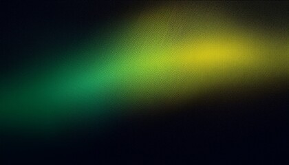 Obraz premium Dark color gradient background green yellow lights on grainy black backdrop noise texture poster header banner design
