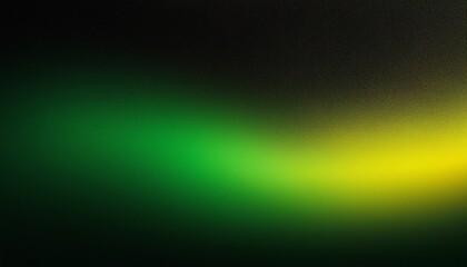 Obraz premium Dark color gradient background green yellow lights on grainy black backdrop noise texture poster header banner design