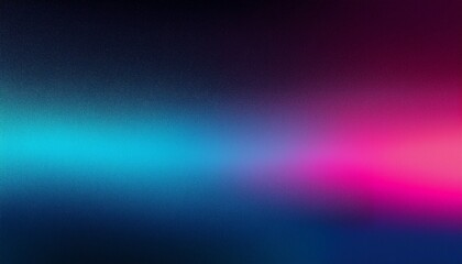 Fototapeta premium Dark grainy gradient background blue turquoise pink black glowing light noise texture banner backdrop poster copy space