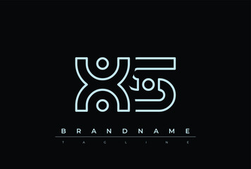 XS Technology Letter  Logo Template. This tech letter logo is a graphic mark that uses letters to represent a technology company.