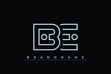 BE Technology Letter  Logo Template. This tech letter logo is a graphic mark that uses letters to represent a technology company.