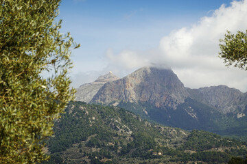Sierra de Tramuntana natural park not far from Port Soller, Mallorca	
