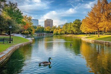 Snow-Covered Downtown Huntsville Alabama