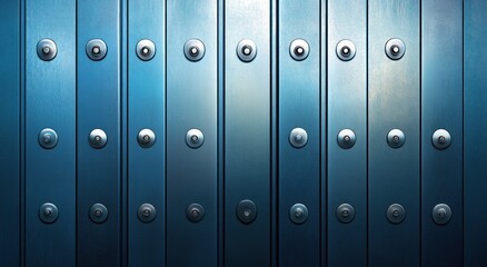 Abstract blue metal panels with rivets, possible use as a background