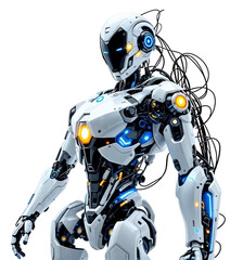 blue screen robot cyborg