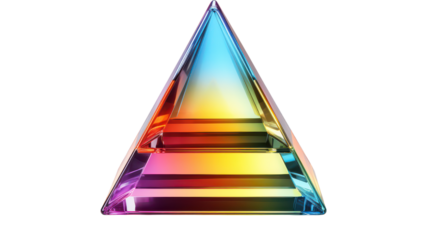 3D Prism isolated on transparent background, PNG