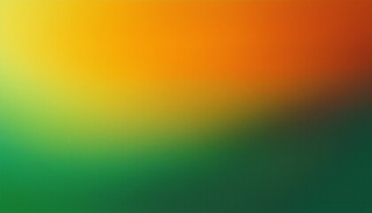 Obraz premium Green orange yellow dark grainy gradient web header design blurry vibrant abstract background, copy space