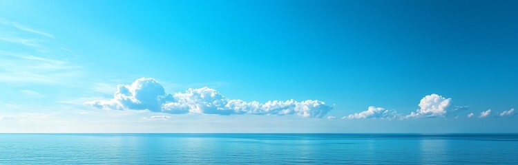 beautiful seascape blue sea and sky