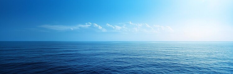 beautiful seascape blue sea and sky