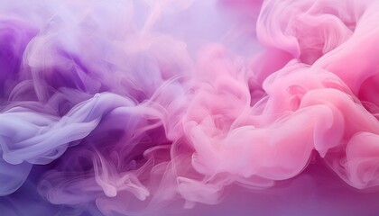 Fototapeta premium Pastel colored smoke background, pink purple abstract colors fusion, full frame fume texture