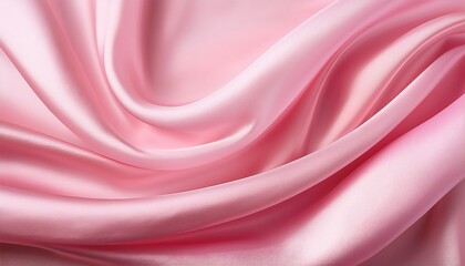 Fototapeta premium Pink abstract wave background light smooth luxury pastel satin drapery texture banner design copy space