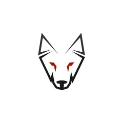 simple wolf head icon
