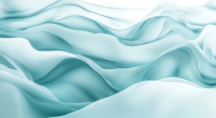 Obraz premium Abstract light teal fabric folds. Possible use textile design background