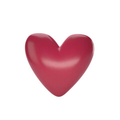 3D render of golden heart without background