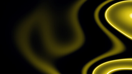 Yellow abstract on dark background. modern background. Smooth blur background