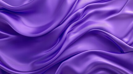 Elegant flowing purple silk fabric with smooth folds and soft sheen