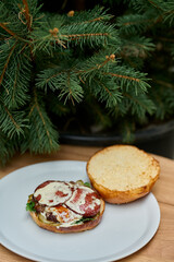 burger with beef patty