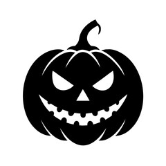 Fototapeta premium a spooky jack-o'-lantern carved with a sinister smile vector illustration