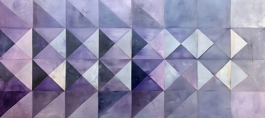 Fototapeta premium Geometric Rhombus Grid Background Featuring Alternating Gradient Tones of Gray, Lilac, and Lavender for a Modern Look